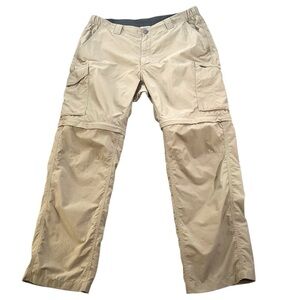 Columbia Men’s Omnishade Convertible Nylon Hiking Pants Light Khaki Size 36x32